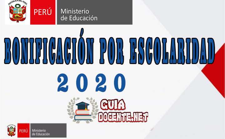 BONIFICACIÓN POR ESCOLARIDAD - 2020