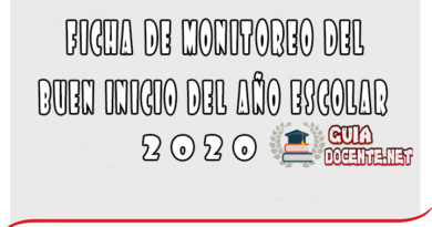 Ficha de Monitoreo del Buen Inicio del Año Escolar 2020