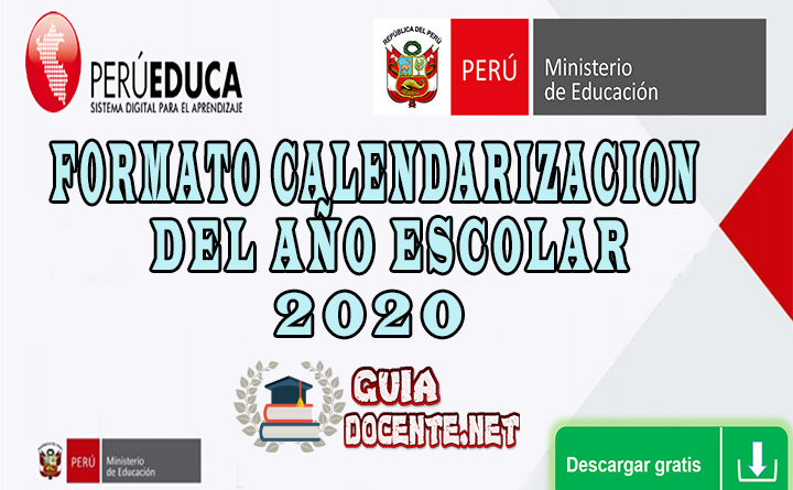 FORMATO CALENDARIZACION DEL AÑO ESCOLAR - 2020