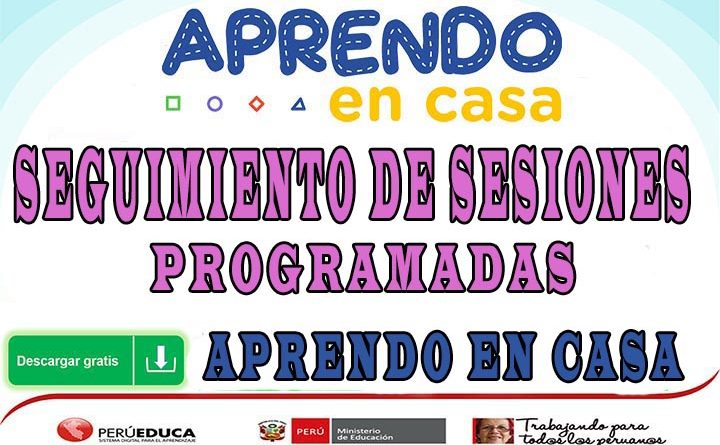 FICHA PARA DOCENTES - SEGUIMIENTO DE SESIONES PROGRAMADAS "APRENDO EN CASA"