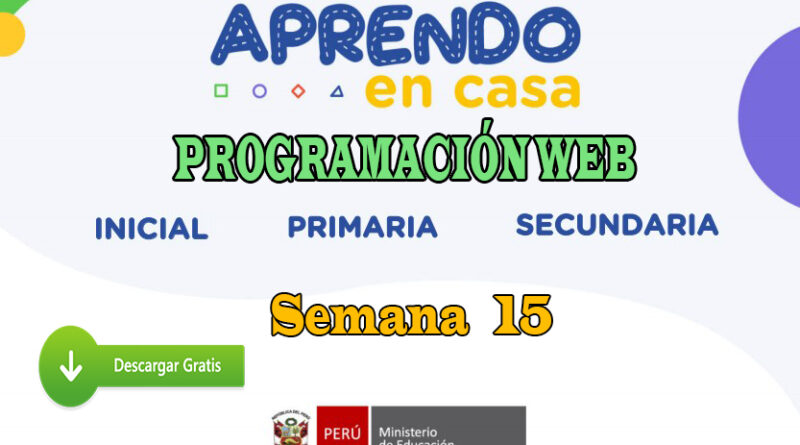 APRENDO EN CASA – Revisa aquí la programación web de la semana 15 del lunes 13 al viernes 17 de julio