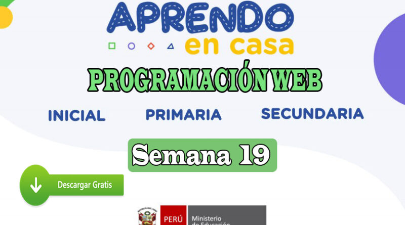 APRENDO EN CASA – Revisa aquí la programación web de la semana 19 del lunes 10 al viernes 14 de agosto