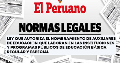 NORMAS LEGALES LEY Nº 31185 - LEY QUE AUTORIZA EL NOMBRAMIENTO DE AUXILIARES DE EDUCACIÓN QUE LABORAN EN LAS INSTITUCIONES Y PROGRAMAS PÚBLICOS DE EDUCACIÓN BÁSICA REGULAR Y ESPECIAL