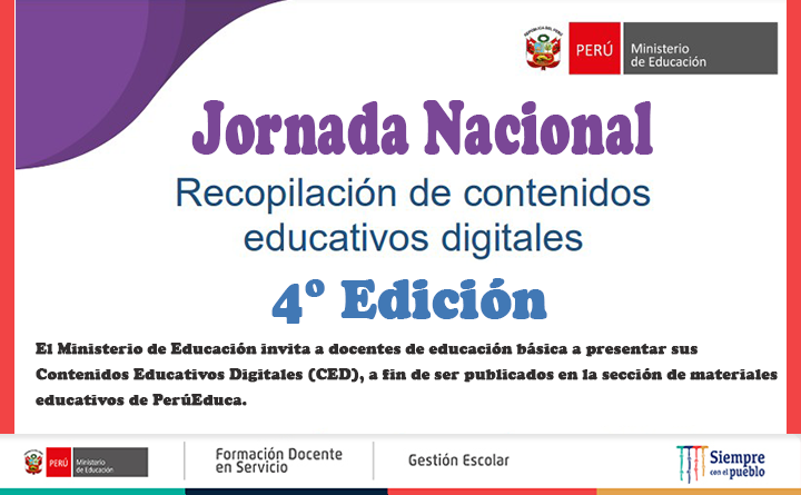 Minedu Inicia Cuarta Jornada Nacional de Recopilación de Contenidos Educativos Digitales
