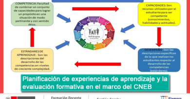 Planificación de experiencias de aprendizaje y la evaluación formativa en el marco del CNEB
