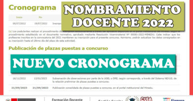 NUEVO CRONOGRAMA del concurso de NOMBRAMIENTO DOCENTE 2022 según RVM N° 016 - 2023-MINEDU.