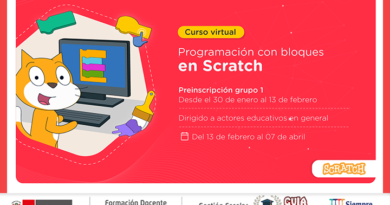 Matricúlate al curso virtual Programación con bloques a través de Scratch
