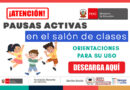 Orientaciones para aplicar las pausas activas en el salón de clases de nivel inicial y primaria