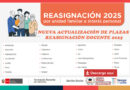 Plazas actualizadas para la reasignación docente 2025