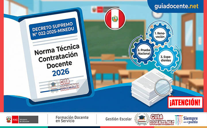 ¡Oficial! Minedu aprueba el Nuevo Reglamento de Contrato Docente 2026: Conoce las 3 Etapas y Cronograma