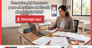 Temarios del Concurso para el Ascenso de Escala Magisterial 2026
